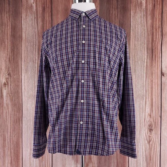 UNTUCKit Mens Size XL Millbrook Plaid Long Sleeve Button Up Performance Shirt - Picture 2 of 16